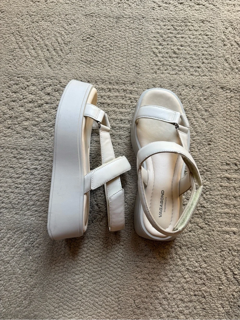 Vagabond Courtney Off White Platform Strap Sandals